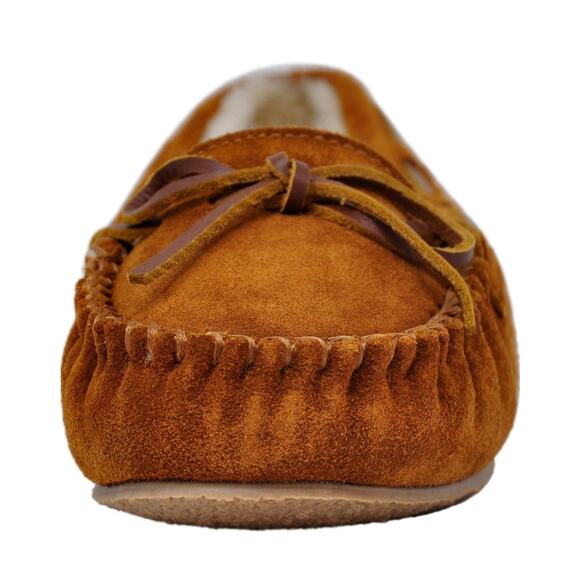 Minnetonka Women's Cally Trapper Moccasin Slipper, Brown, Size 8 M - Picture 2 of 6